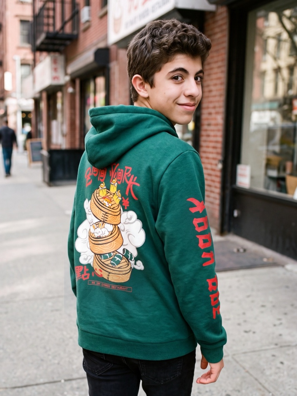 Youth Zoo York green graphic hoodie size XL Youth